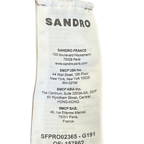 Sandro Sizzing Gradient Ombré Cutout Asymmetric MIDI Dress Tan Org  Sz 34 #906 - Picture 6 of 10